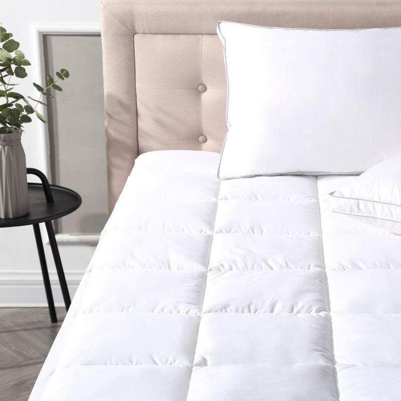 Defend-A-Bed Classic Brands Defend-A-Bed Ultimate Alternative Down Baffle Box Quilted Mattress Protector, King - Image 3